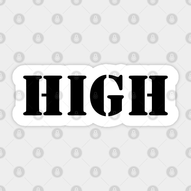 HIGH Sticker by mabelas